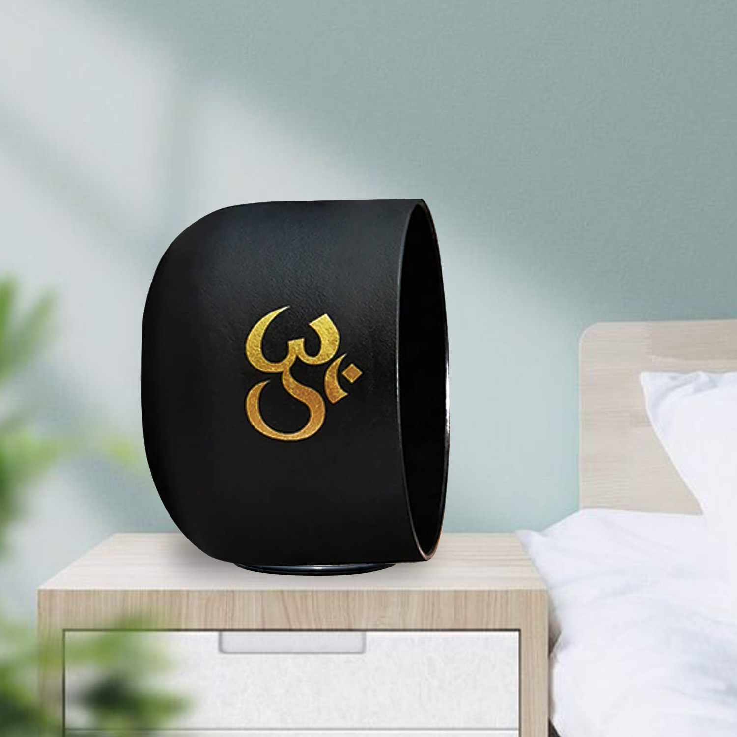 SOG-YAG  8,10,12,14 Inch Perfect Pitch Individual Black OM Frosted Crystal Singing Bowls 432HZ