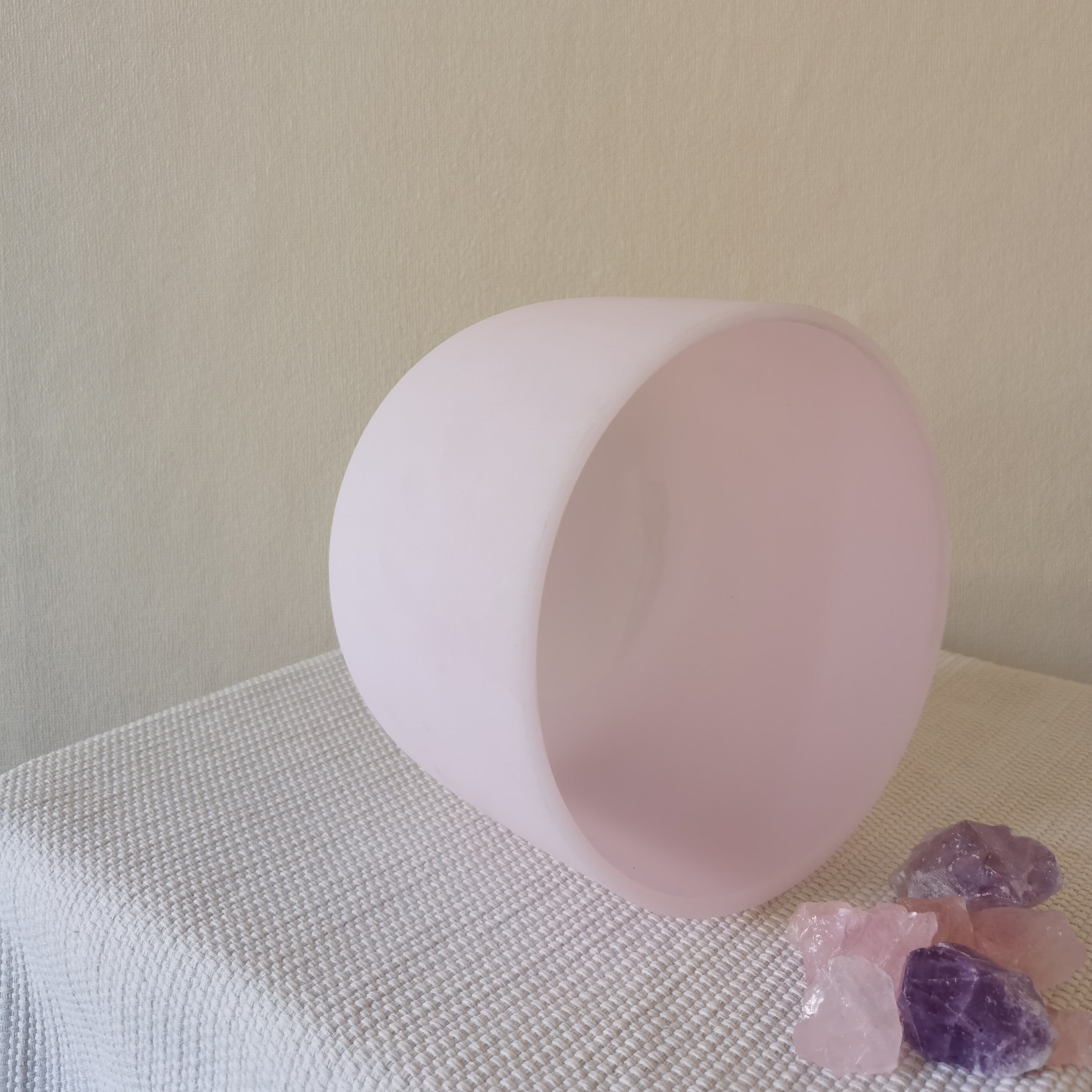 SOG-YAG Gemstone Rose Pink Crystal Singing Bowls 432HZ/440HZ