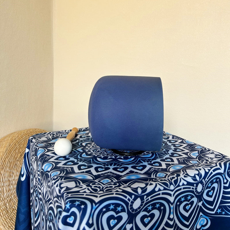 SOG-YAG 7/8 Inch Gemstone Navy Crystal Singing Bowls Note A/G