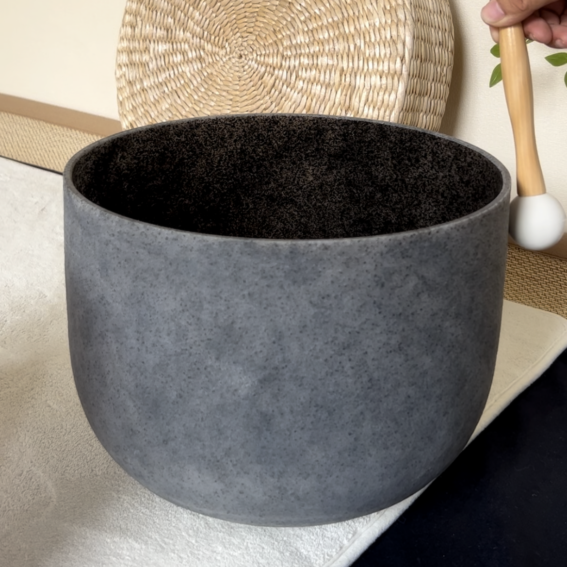 SOG-YAG 8/12 Inch Gemstone Black Crystal Singing Bowls Note C