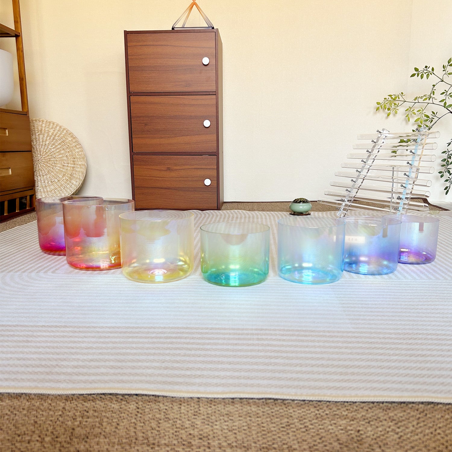 Alchemy Singing Bowl Set --7 Chakra Tuned--432HZ--Size 5"-7"