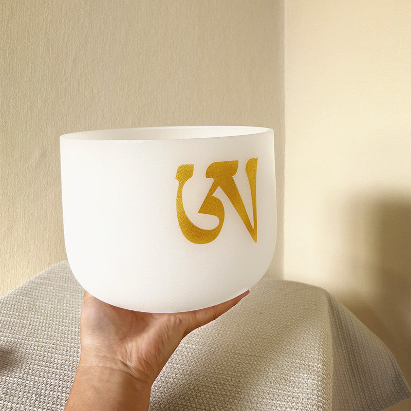 SOG-YAG Sanskrit Frosted Crystal Singing Bowls 432HZ