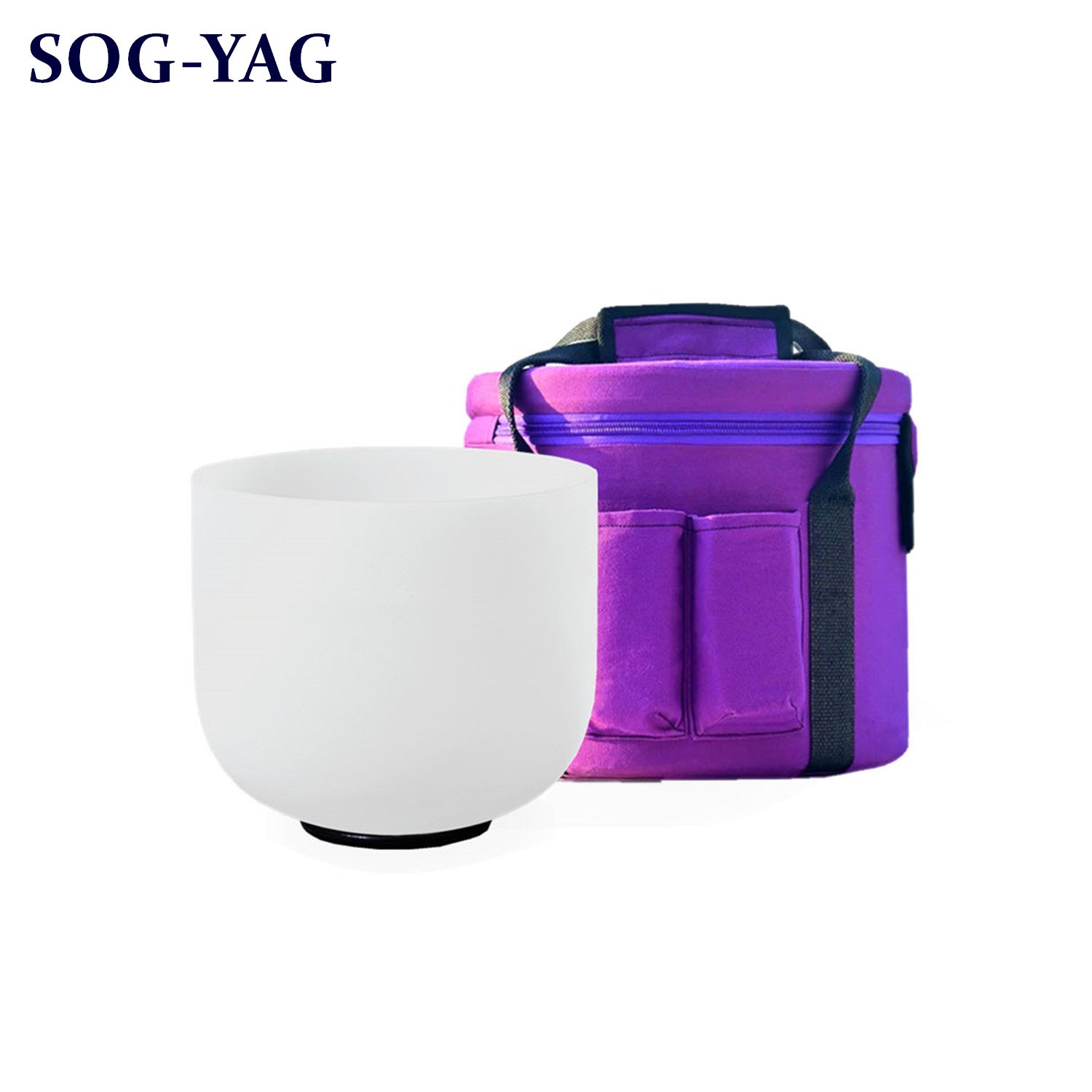 SOG-YAG 8-14 Inch Perfect Pitch Frosted Crystal Singing Bowls 432HZ/440HZ With Bag