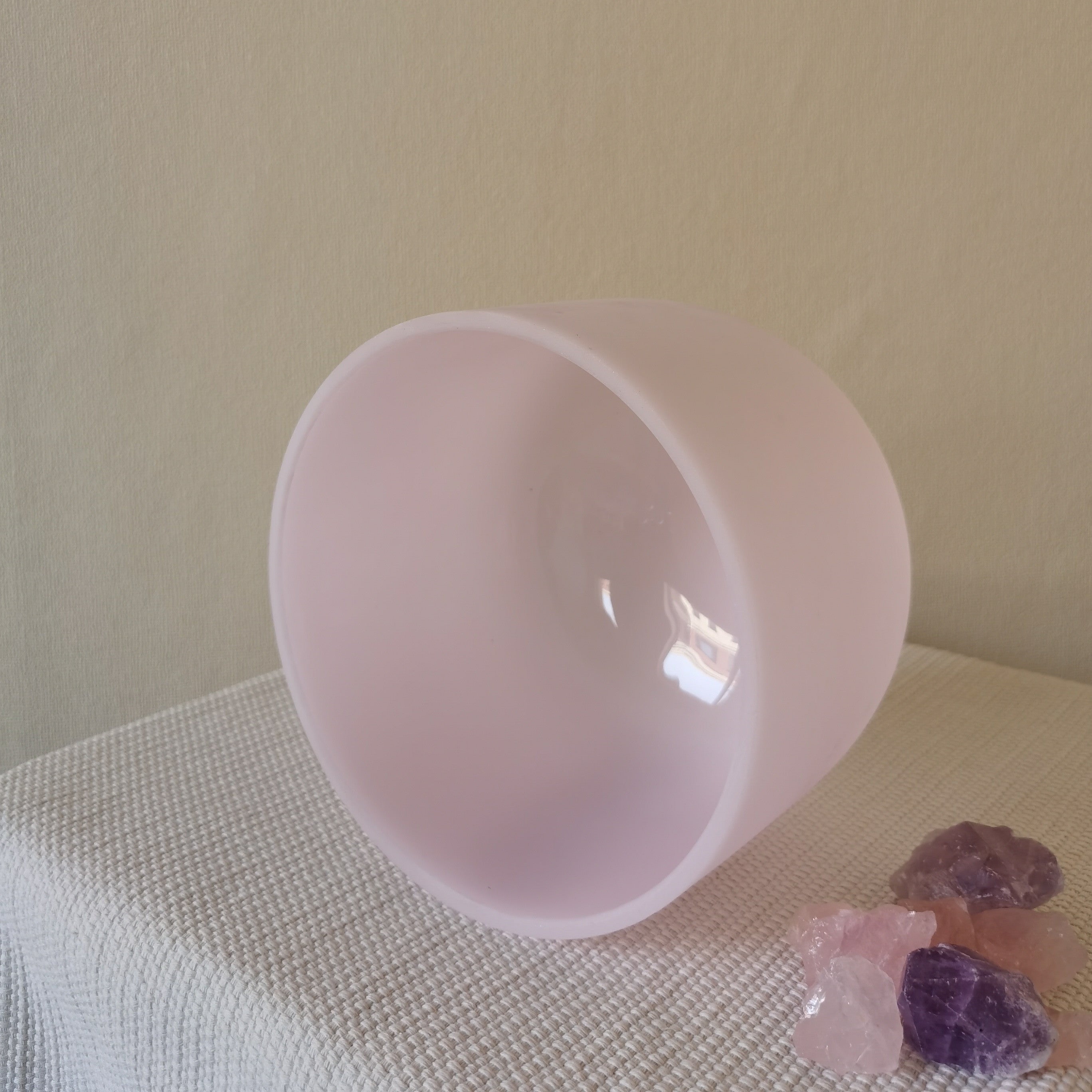 SOG-YAG Gemstone Rose Pink Crystal Singing Bowls 432HZ/440HZ