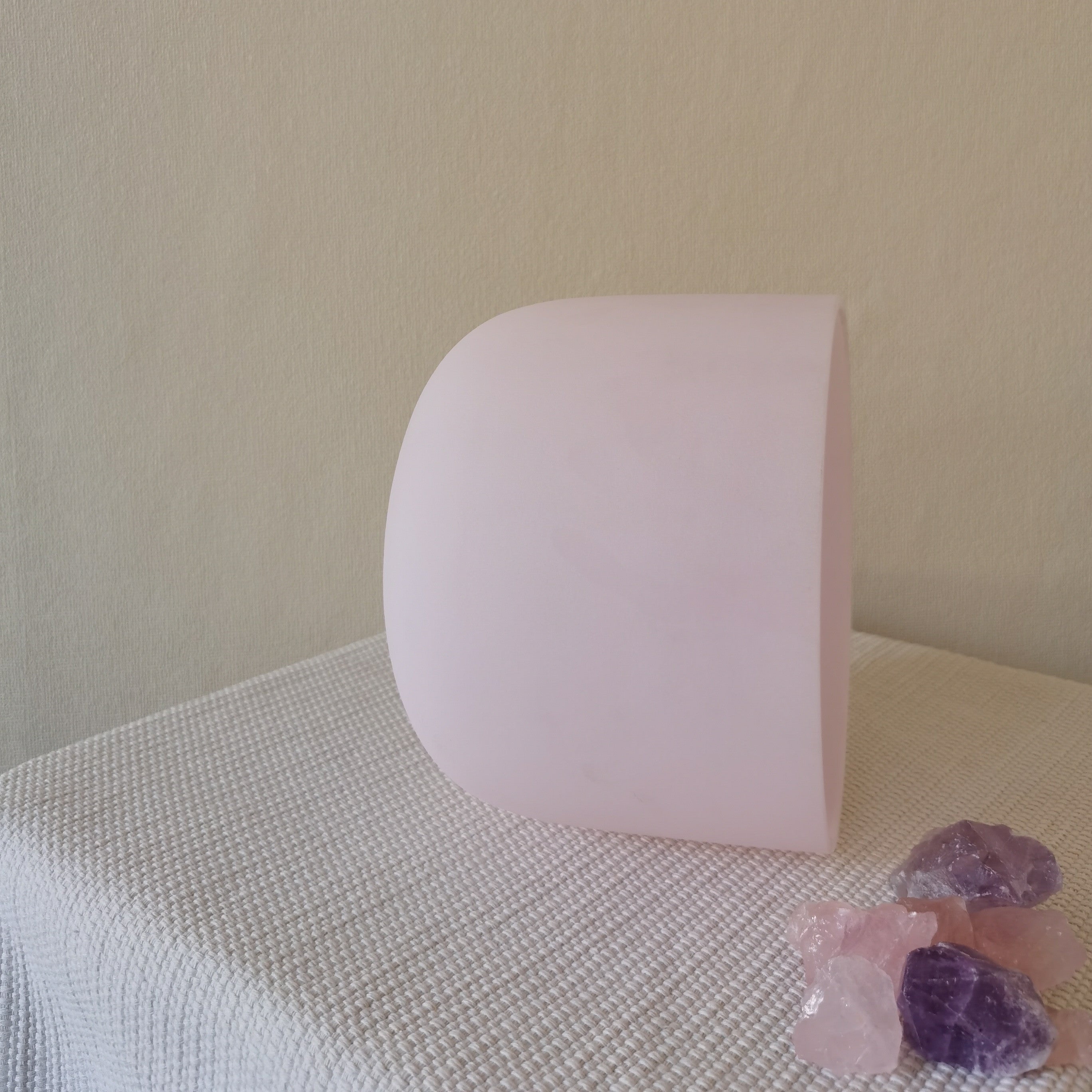 SOG-YAG Gemstone Rose Pink Crystal Singing Bowls 432HZ/440HZ