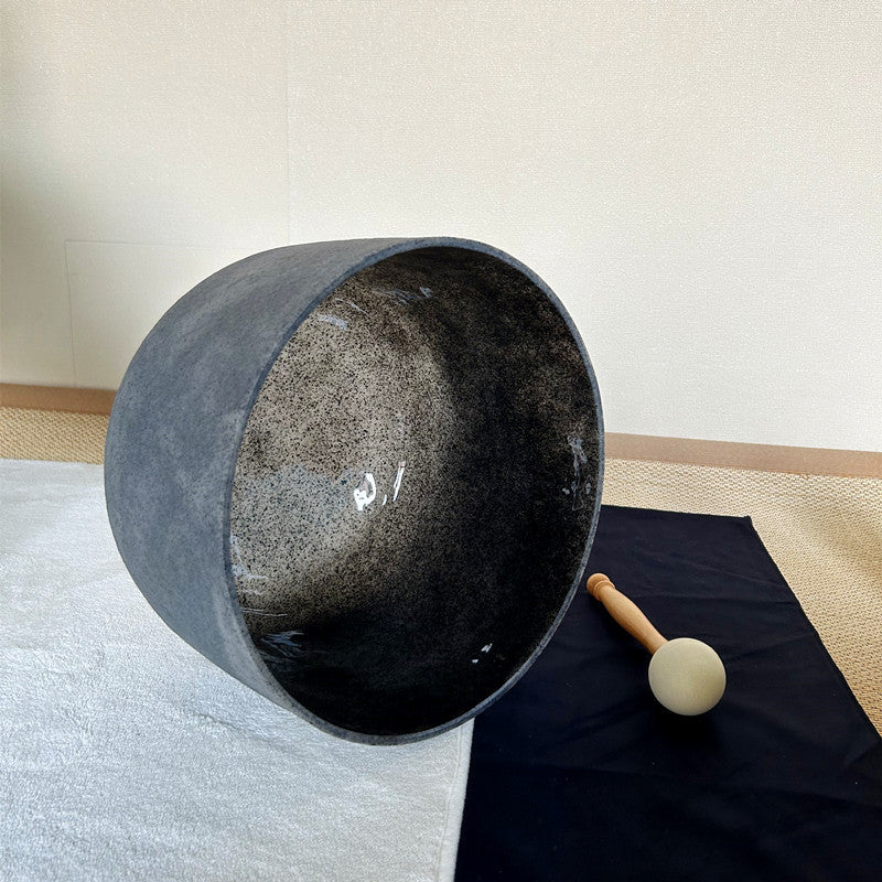 SOG-YAG 8/12 Inch Gemstone Black Crystal Singing Bowls Note C