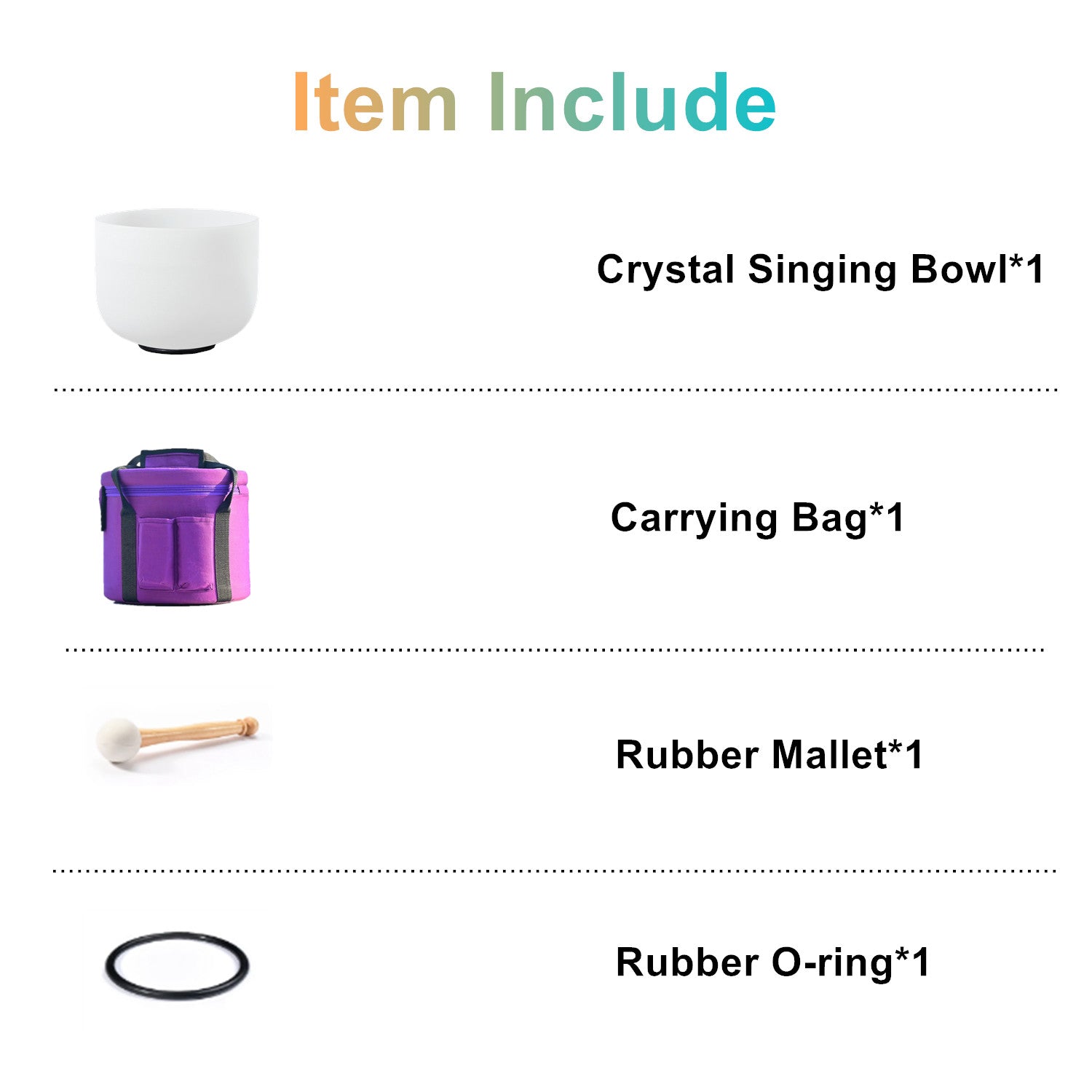 SOG-YAG 8-14 Inch Perfect Pitch Frosted Crystal Singing Bowls 432HZ/440HZ With Bag